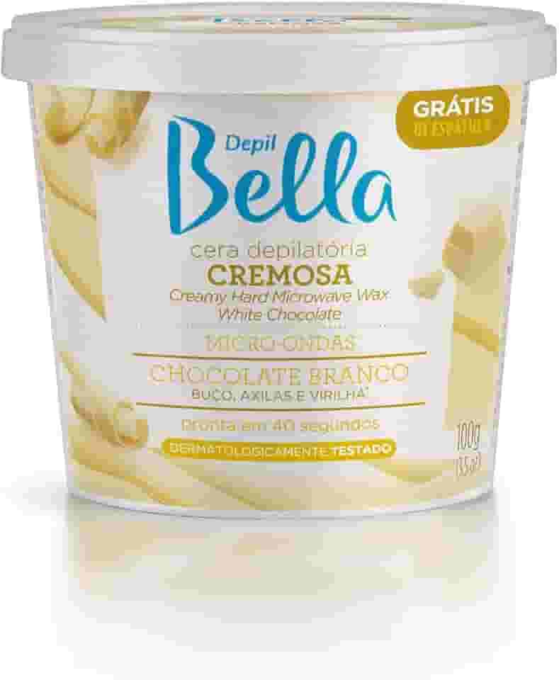 Cera Micro-Ondas Cremosa Chocolate Branco Depil Bella 100g, Depil Bella