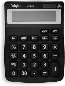 Calculadora de Mesa 12 Dígitos MV 4124 Preta Elgin