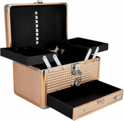 Maleta Para Maquiagem e Joias Frasqueira Luxo Cobre CBRN11094