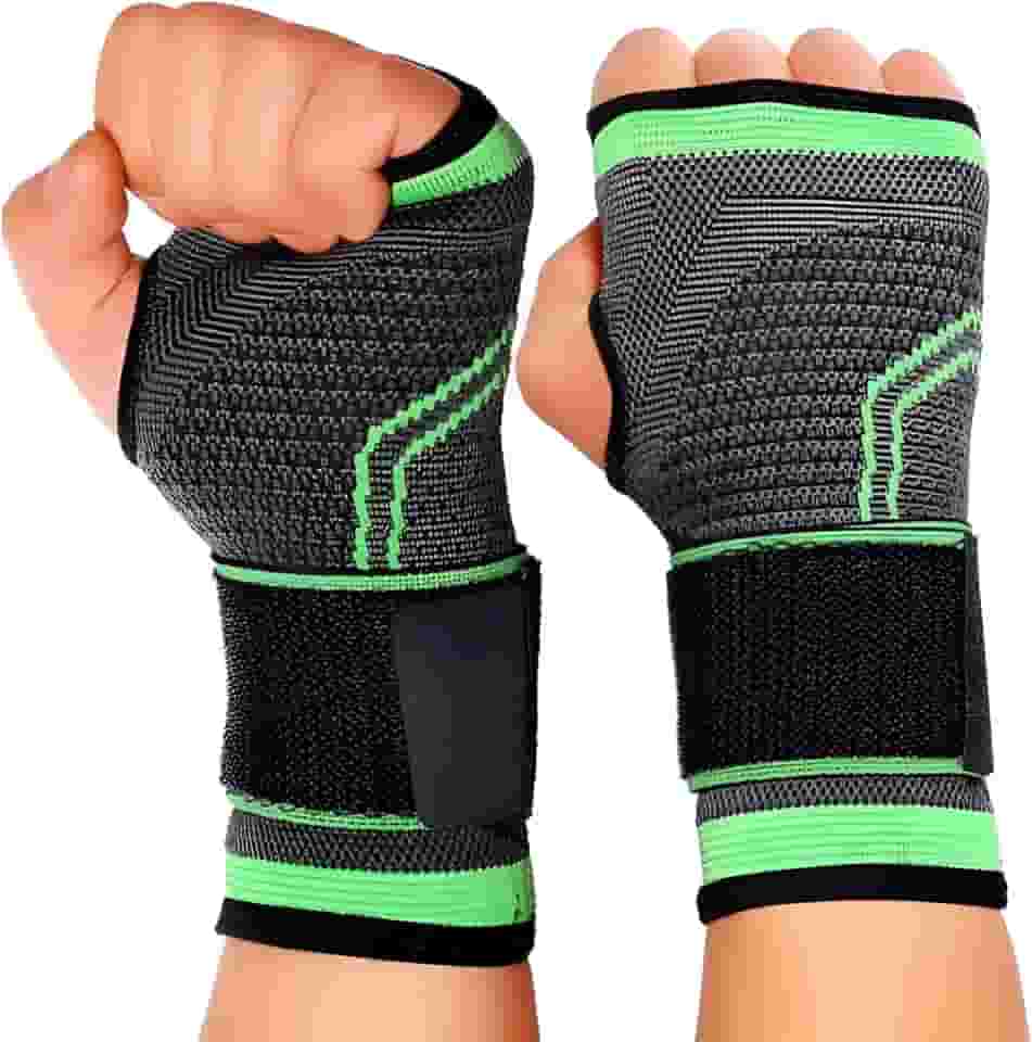 Munhequeira Ortopédica de Compressão Ajustável – Suporte para Tendinite, DOR no Punho, Síndrome do Túnel do Carpo, Esportes e Musculação – Bilateral, Unissex, Fecho em Velcro – UrbanSkullShop (2)