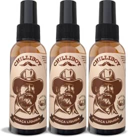 Fumaça líquida feita com Casca de Coco, Defumado, Ideal para Churrasco, Carnes, Saladas e Drinks, Embalagem de 3 unidades