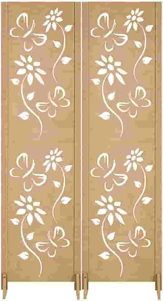 Biombo Floral Repartido Divisor Separador Ambiente (2 Folha)
