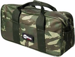 Bolsa de Pesca Pequena Nylon 600 Resistente à Água Costura Reforçada Zíper Grande Alça de Mão Organizador Tralhas Iscas Linha Anzol Acessórios Carretilhas Molinete Nü Bag Fishing (Camuflado)