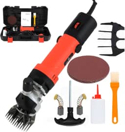 Wlinflatable Nova tesoura de ovelha atualizada de 850 W, cortador de ovelhas elétrico profissional com 6 velocidades, corte de cabelo de gado agrícola resistente para ovelhas, cabras, gado, cavalo e