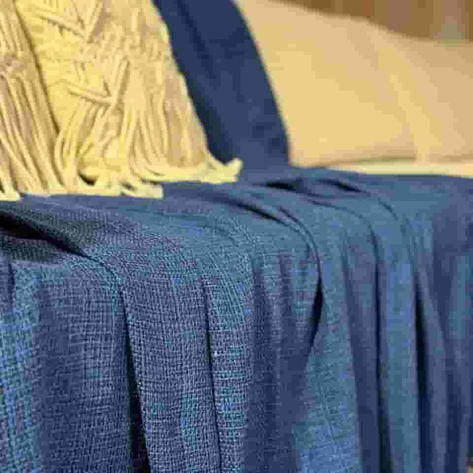 Manta para Sofá Super King, 400 x 180 cm, 100% Algodão (Azul)