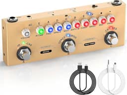 M-VAVE CUBE BABY Pedal de efeito de guitarra acústica multifuncional portátil Pedal de guitarra combinado Função de gravação de interface de áudio guitar de madeira/violão de madeira