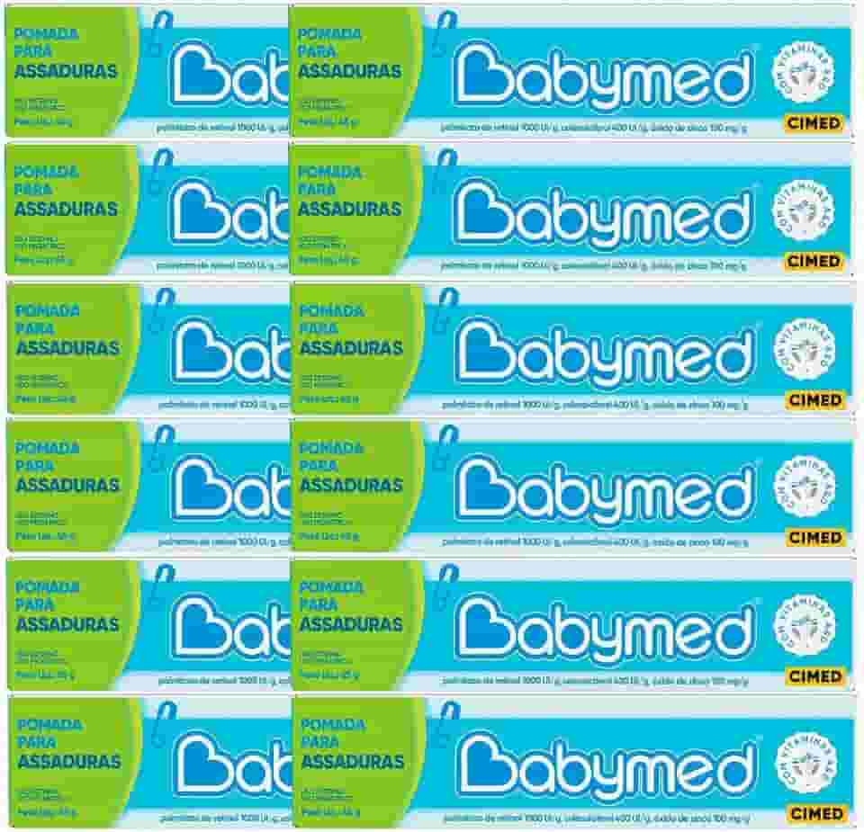 Genérico Kit 12 Pomadas Para Prevenção De Assaduras Babymed 45g