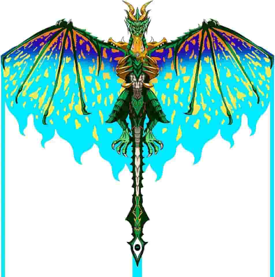 Mint's Colorful Life Dragon Kite Para Crianças E Adultos, Pipa Fácil De Empinar Para Iniciantes, Pipa Grande De Linha Única Para Viagem À Praia Com Corda De Pipa De 300 Pés (Verde)