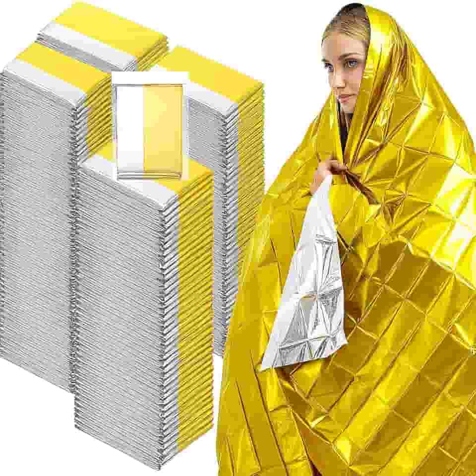 Cobertor Manta Térmica Aluminizado Cobertor De Emergencia Isolante Ao Frio Extremos, Proteger de insolação Trilhas Aventuras Kit Acampamentos 1 Cobertor