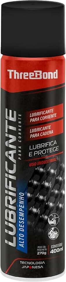 Lubrificante Spray para Corrente ThreeBond 400ml | Antiferrugem, Alta Aderência, Uso em Moto e Bike