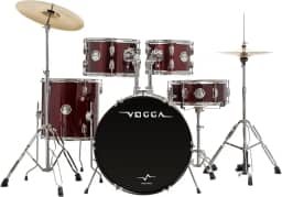 BATERIA ACÚSTICA VOGGA PULSE BUMBO 20' VPD220 WRD (WINE RED)