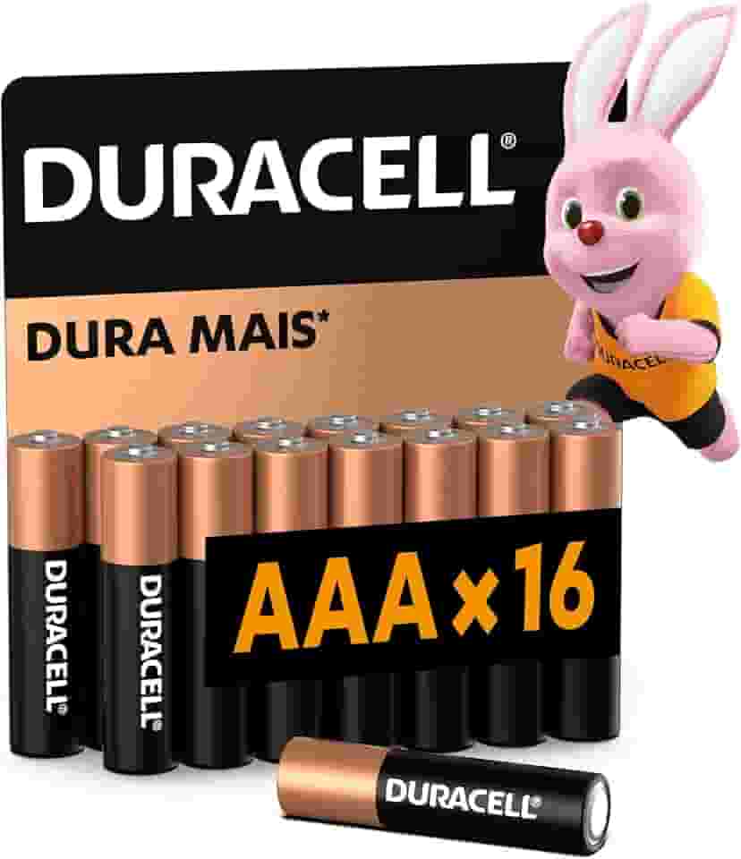 Duracell Pilha Alcalina AAA Palito Com 16 unidades
