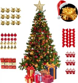 Kit 80 Pendentes Enfeites Árvore De Natal Pinheiro Canadense Pinheirinho Decoração Natalina De Luxo Premium