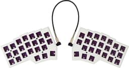 YMDK Kit de teclado dividido Corne V4.1 46 teclas ergonômicas Hotswappable 40% layout 3D PLA RGB QMK frasco todas as teclas programáveis mini teclado independente para jogos