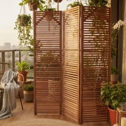 Biombo 03 partes em Madeira Maciça