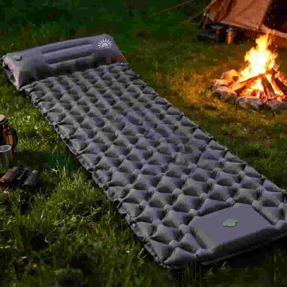 Colchonete Camping Colchão Inflável Solteiro, Acampamento Acessorios,Praticidade e Conforto