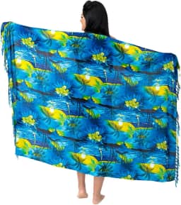 Canga de Praia Summer em Viscose (Azul)