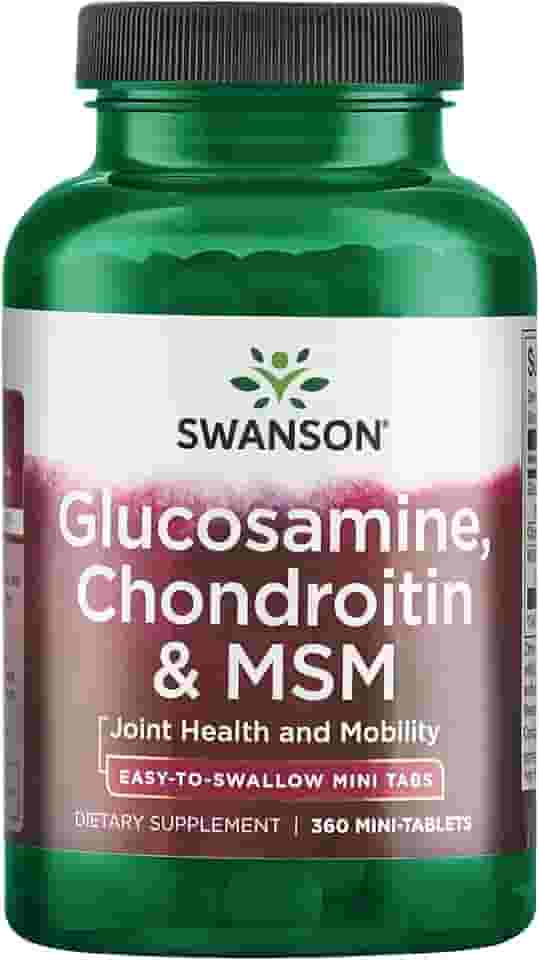 Suplemento Glucosamina Condroitina e MSM Swanson 360 Comp