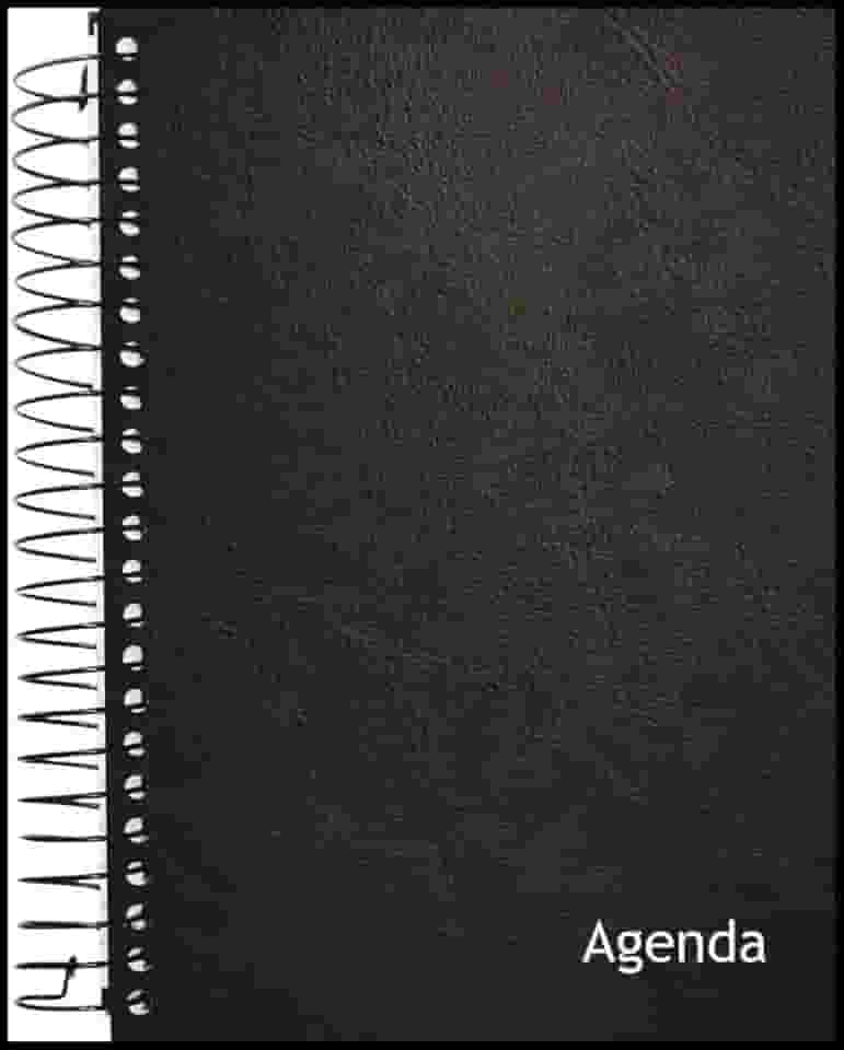 Agenda Permanente Preta Lisa Espiral 694697 Kit