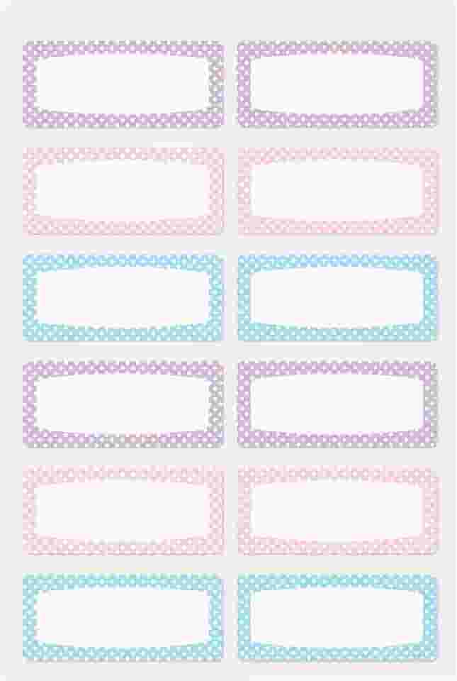 Avery Etiquetas para nome em tecido que não precisa passar, desenhos pré-impressos e pastéis macios, apenas escrita à mão, 24 etiquetas pré-impressas (40775)