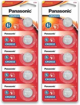 Pilha CR2032 3V Panasonic Bateria Moeda kit 10 unidades
