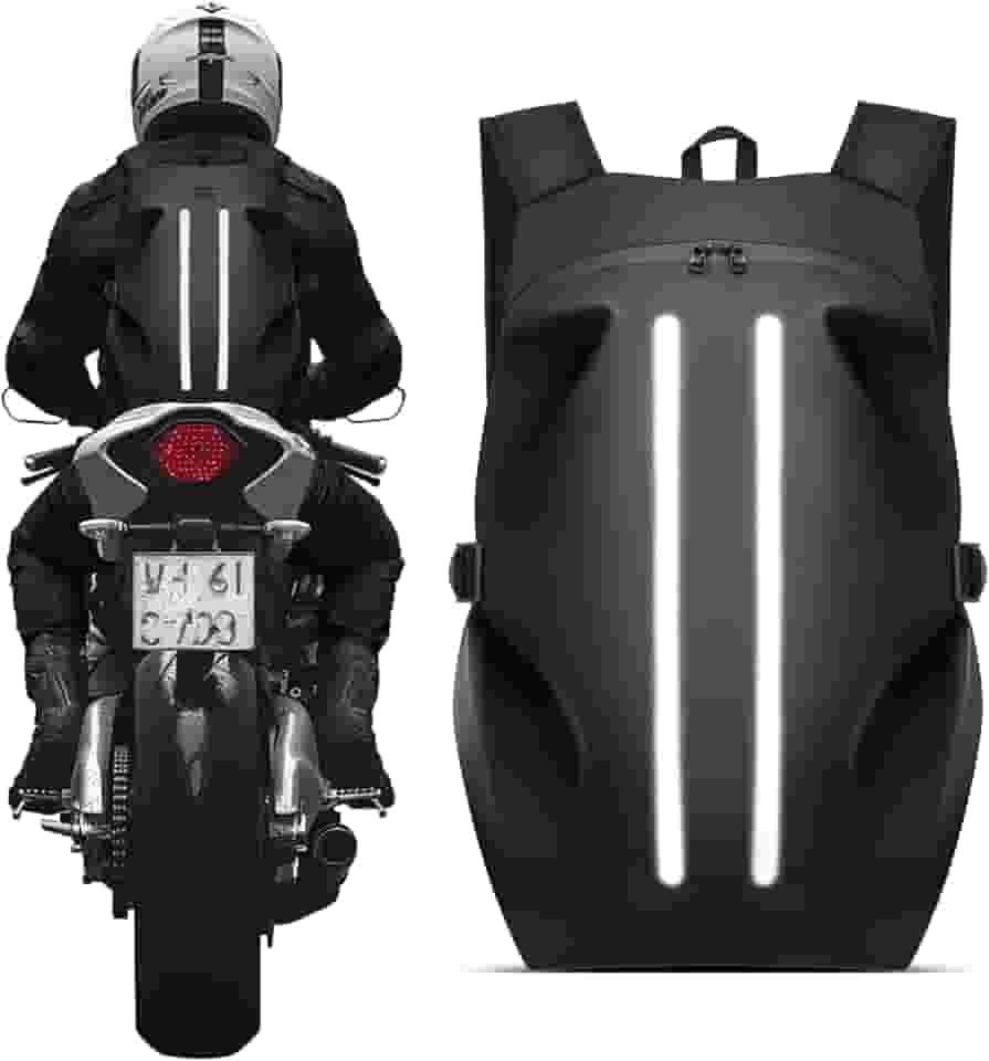 Mochila de motocicleta masculina, à prova d'água, para capacete, refletiva, bolsa para capacete