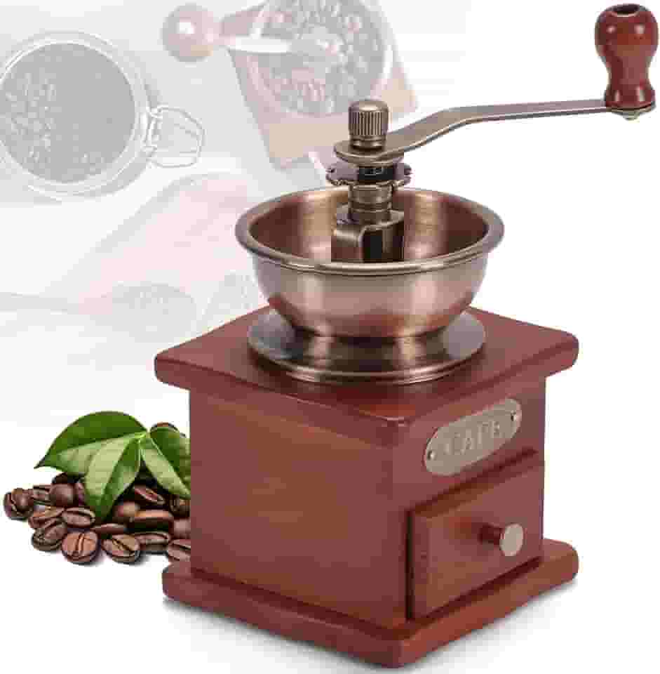 Moedor de Café Manual, Moedor de Cafe Manual, Moedor Manual de Café, De Madeira, Vintage