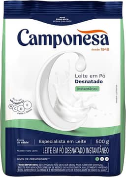 Camponesa - Leite em Pó Desnatado Instantâneo Rico em Vitaminas 500g