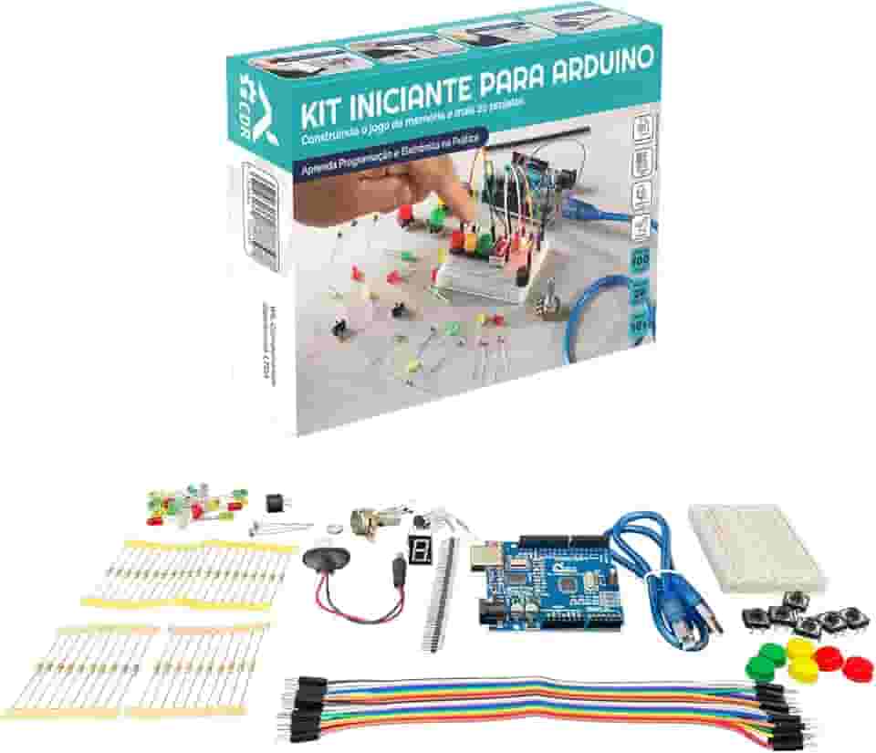 Kit Iniciante para Arduino com Tutorial - Construindo o Jogo da Memória e + 20 Projetos!