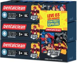 Dentalclean Gel com Flúor 50g Pack com 3 unidades, Heróis