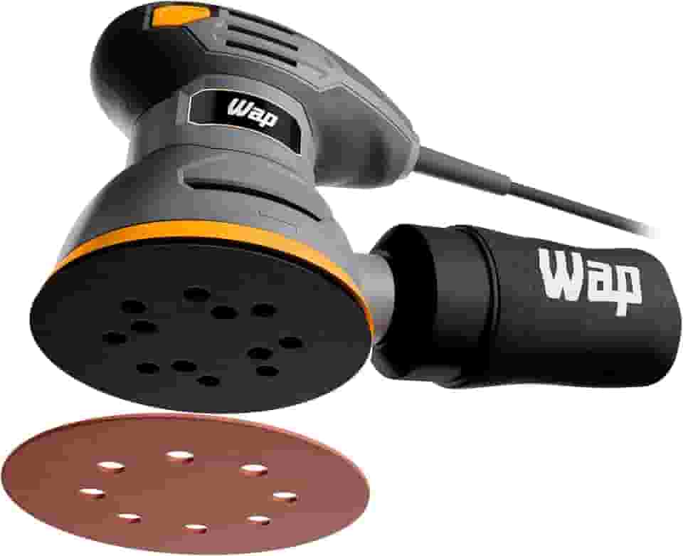 WAP Lixadeira Roto Orbital WF LR01 com Coletor de Pó Removível, Rolamentada, Empunhadura Emborrachada, 125mm 300W 127V