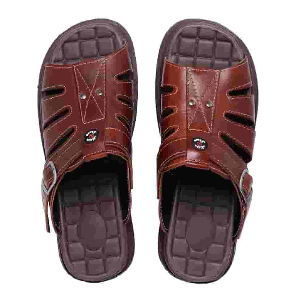 Sandália Chinelo Masculino Couro Legítimo Anti-stress…