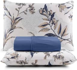 Jogo De Cama 100% Algodão Queen 3 Peças Estampado Liso (Azul Royal)