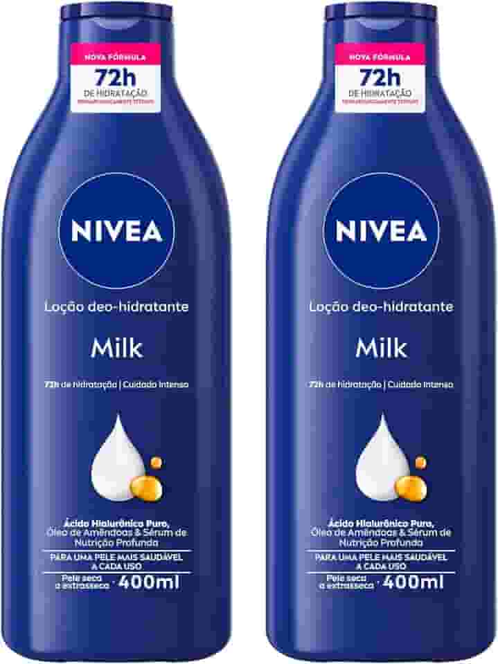 NIVEA Kit Loção Hidratante Milk Pele Seca a Extrasseca 400ml (2 unidades)