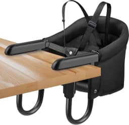 Cadeira com gancho, assento de alimentação portátil para bebês anexado à mesa, cadeira alta com clipe com bolsa de armazenamento dobrável, cadeira de mesa rápida de limpeza fácil para casa e viagem,