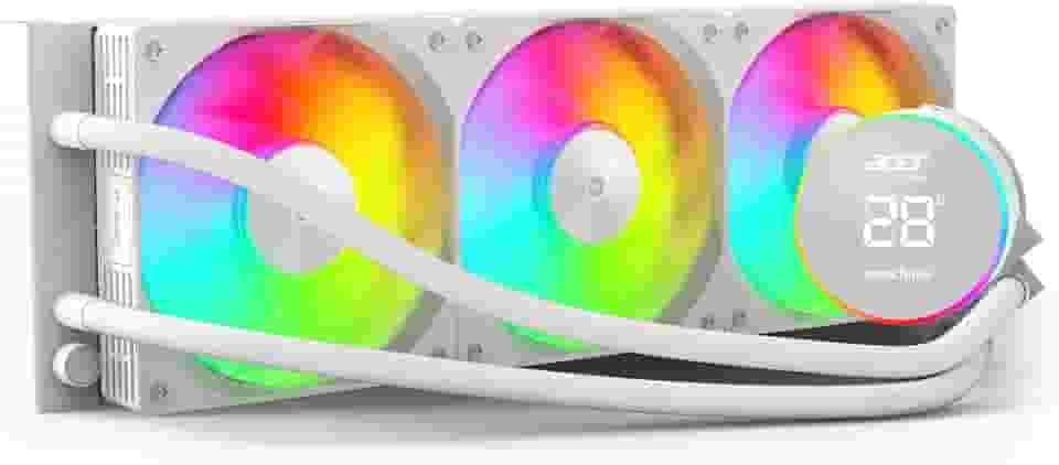 Water Cooler Gamer ACER AC360N Branco 360mm, AC360NWH, com Iluminacao RGB refrigerado a Agua, compativel com Processadores Intel e AMD, Emachines Acer Gadget