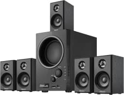 Elimavi Sistema de som surround 5.1 com sistema estéreo subwoofer de 13 cm para casa com alto-falantes de home theater de médio alcance de 6,3 cm, sistema de alto-falantes domésticos com entradas de