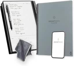 Caderno reutilizável Rocketbook Fusion, 21,6 x 27,9 cm, Deep Space Gray