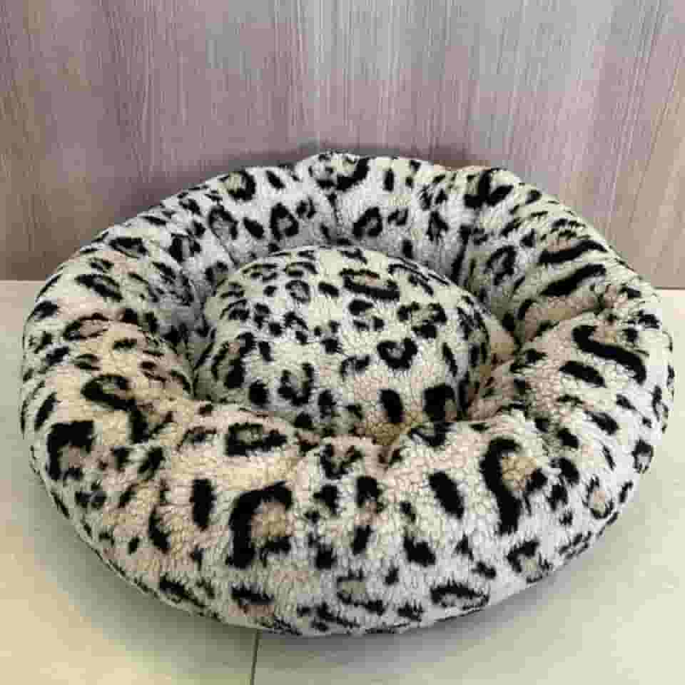 Caminha Nuvem Cama Pet Redonda Pelucia Para Cães Gatos DONUT CASINHA TODA ACOLCHOADA FUNDO ANTIDERRAPANTE DONUT CAMINHA CASA CASINHA NINHO QUALIDADE PREMIUM Tam M (ONÇA)