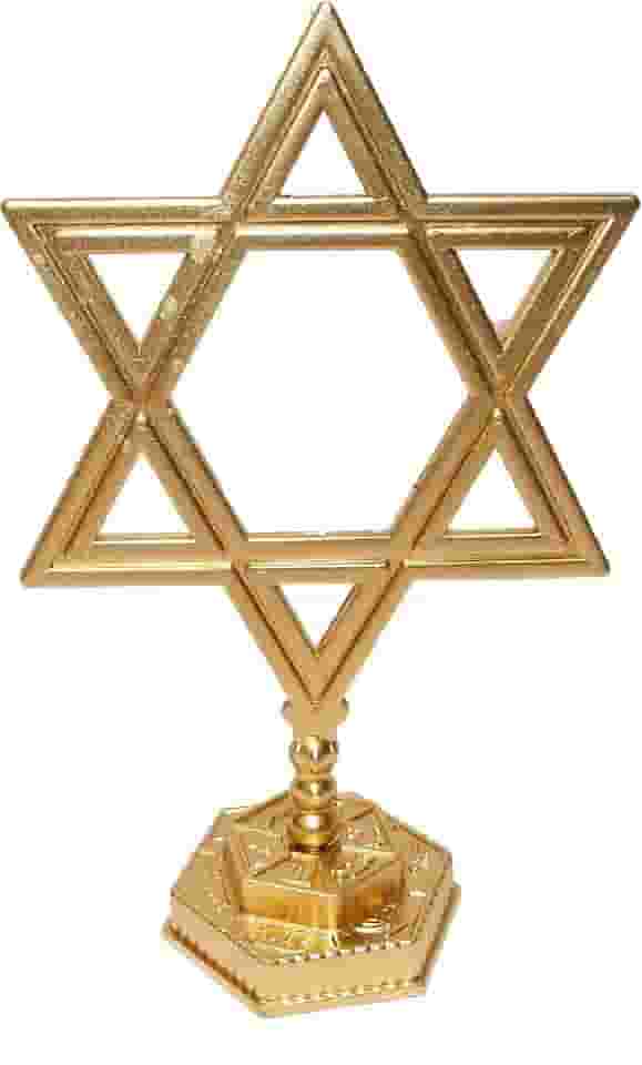 Candelabro Menora Estrela De Davi Dourado GRANDE