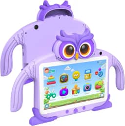 Tablet infantil de 7 polegadas 32 GB para crianças de 3 a 7 anos pré-instalado com software infantil, muitos conteúdos offline, controle dos pais, tablets infantis com câmera dupla YouTube WiFi