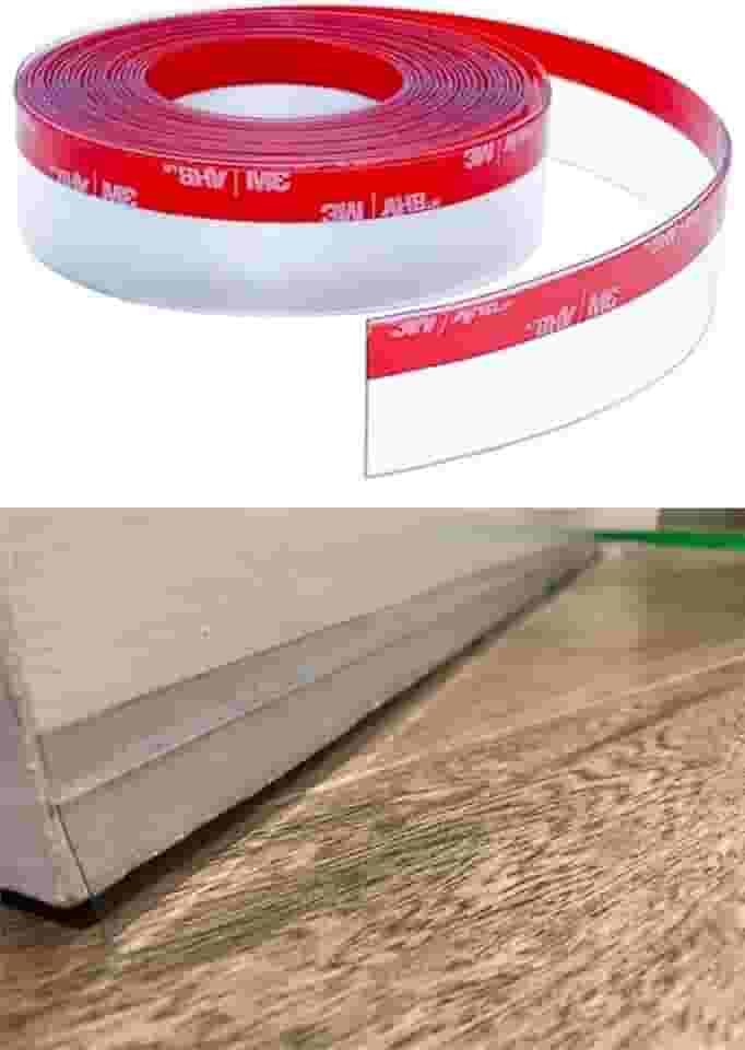 Veda Fresta de Porta e Portão Rodinho contra Insetos Aguas de Chuvas Poeira Sapos Folhas 3 mt X 7 Cm Altura