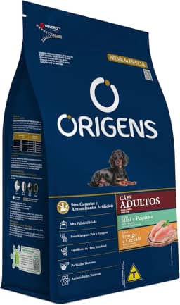 Adimax Ração Origens Para Cães Adultos De Raças Pequenas Sabor Frango E Cereais - 10.1 Kg (Pacote De 1)