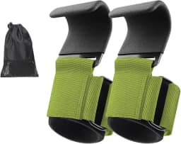 Munhequeira Fitness com Gancho de Aço - 2 Alças para Levantamento de Peso, Academia e Crossfit - Resistente