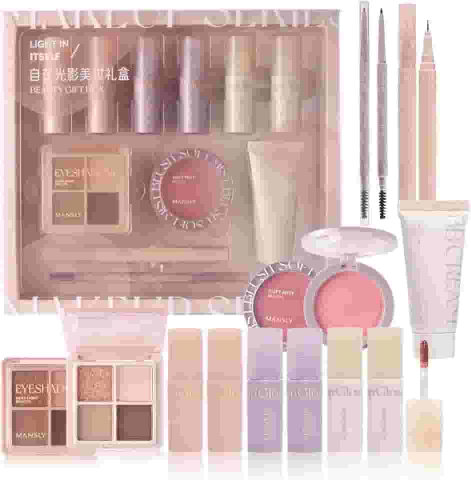 LAMUSELAND Kit de maquiagem completo completo de 11 peças, um conjunto de presente essencial para iniciantes ou profissionais (M2001A)