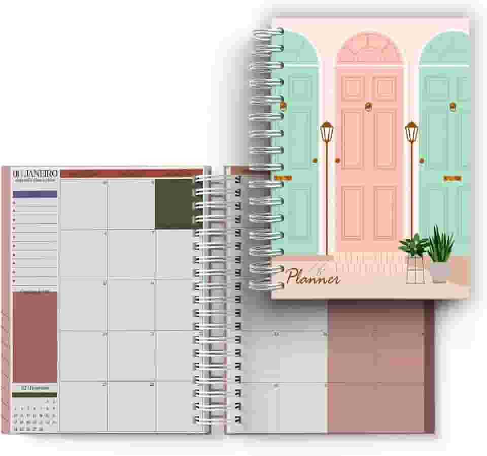 Planner Premium 2026 - Planejamento Anual com Roda da Vida A5, Gestão Financeira, Organização Pessoal, Metas e Saúde, Capa Dura Laminada, Agenda Semanal e Mensal, Cápsula do Tempo (Capa 2)