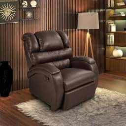 Poltrona Cadeira Reclinável Imperial Zero Wall Papai Estética Cílios Sobrancelha Soft Sala Descanso (Marrom)