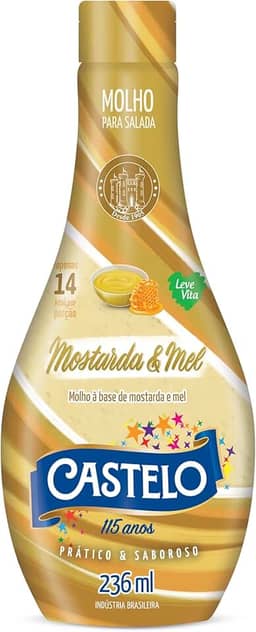 Molho para Salada Mostarda e Mel Castelo Leve Vita, 236ml