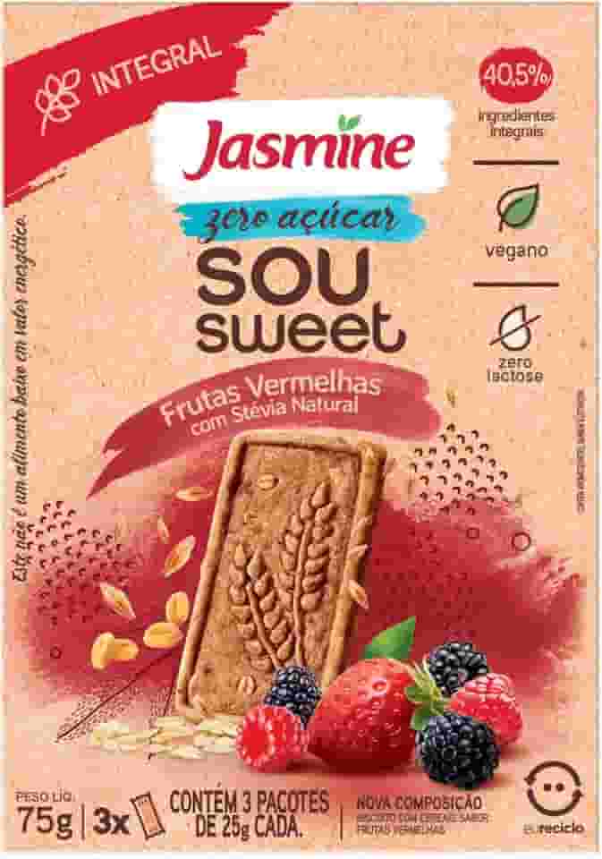 Jasmine Sou Sweet Frutas Vermelhos Zero Açúcar 90g