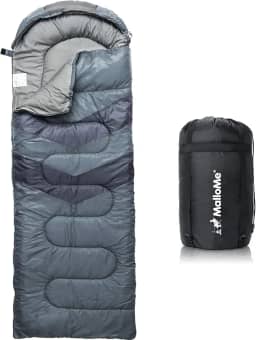 MalloMe Sacos de dormir para adultos e crianças - Saco de dormir ultraleve para caminhadas, clima frio e quente - leve e compacto, verão e inverno - meninas meninos 1 e casal 2 pessoas